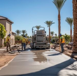 concrete contractors gilbert working hard